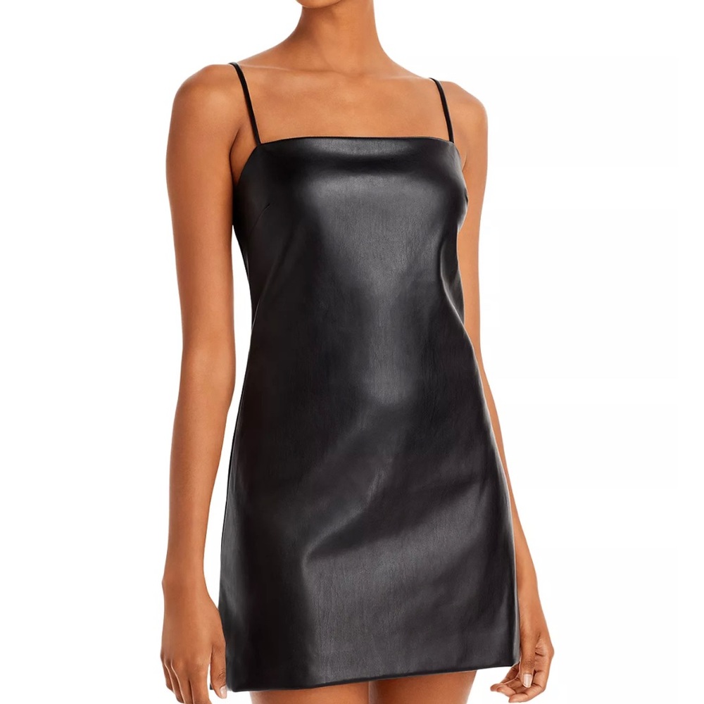 Great Condition Bardot Anabelle Vegan Leather Dress Size 6